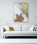 Celestial Shores Gilded Horizon Abstract Oil Painting - Furnt