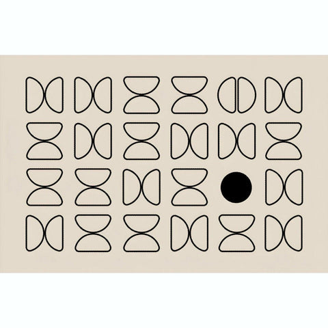 Checkmate A Semicircle Motif Design Rug - 160 x 200cm - Furnt