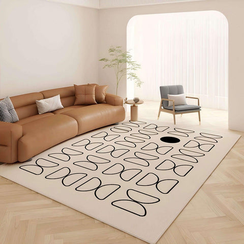 Checkmate A Semicircle Motif Design Rug - 160 x 200cm - Furnt
