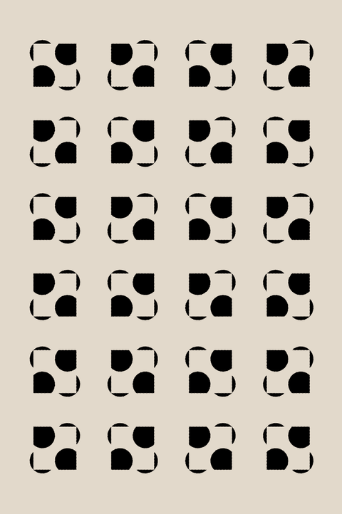 Checkmate B Abstract Quadrant Design Rug - 160 x 200cm - Furnt