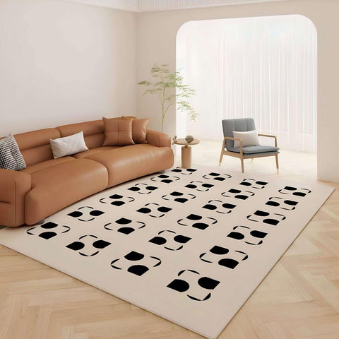 Checkmate B Abstract Quadrant Design Rug - 160 x 200cm - Furnt