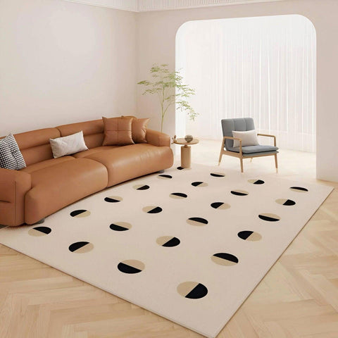 Checkmate D Circle Pattern Rug - 160 x 200cm - Furnt