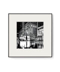 Chicago Theater in Black & White - Luminous Crystal Porcelain Framed Art Print - Furnt