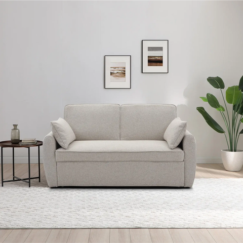 Clarke Sofa Bed in Natural or Grey Textured Weave
