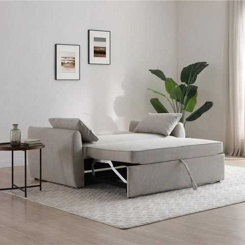Clarke Sofa Bed in Natural or Grey Textured Weave