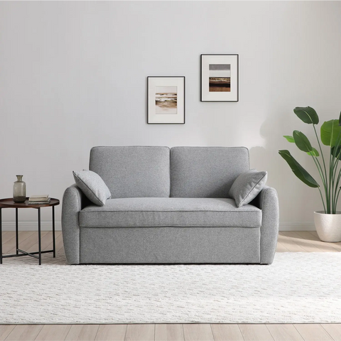 Clarke Sofa Bed in Natural or Grey Textured Weave