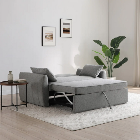 Clarke Sofa Bed in Natural or Grey Textured Weave