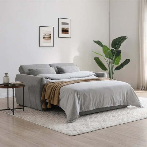 Clarke Sofa Bed in Natural or Grey Textured Weave