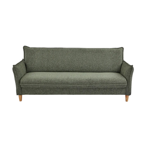 Clicto Green Fabric Click-Clack 3 Seater Sofa Bed with Storage