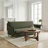 Clicto Green Fabric Click-Clack 3 Seater Sofa Bed with Storage