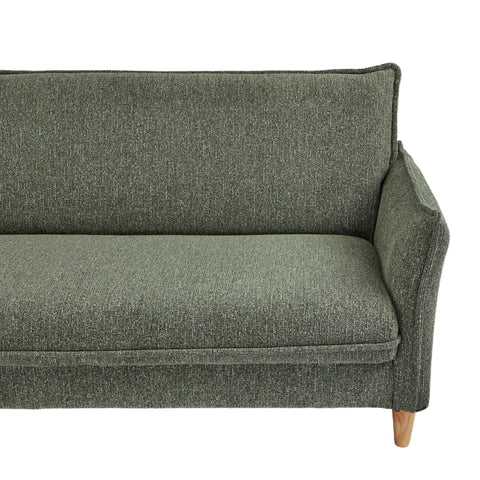 Clicto Green Fabric Click-Clack 3 Seater Sofa Bed with Storage