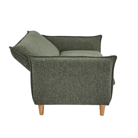 Clicto Green Fabric Click-Clack 3 Seater Sofa Bed with Storage
