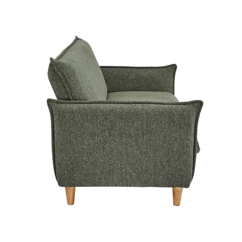 Clicto Green Fabric Click-Clack 3 Seater Sofa Bed with Storage