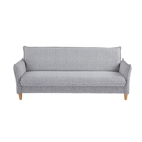 Clicto Grey Fabric Click-Clack 3 Seater Sofa Bed with Storage