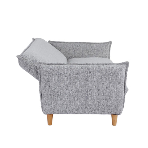 Clicto Grey Fabric Click-Clack 3 Seater Sofa Bed with Storage
