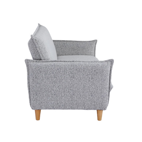 Clicto Grey Fabric Click-Clack 3 Seater Sofa Bed with Storage