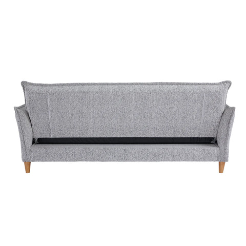 Clicto Grey Fabric Click-Clack 3 Seater Sofa Bed with Storage