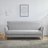 Clicto Grey Fabric Click-Clack 3 Seater Sofa Bed with Storage