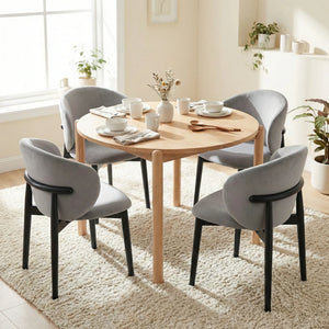 Nomi Oak Effect 2-4 Seater Round Wooden Dining Table - 105cm