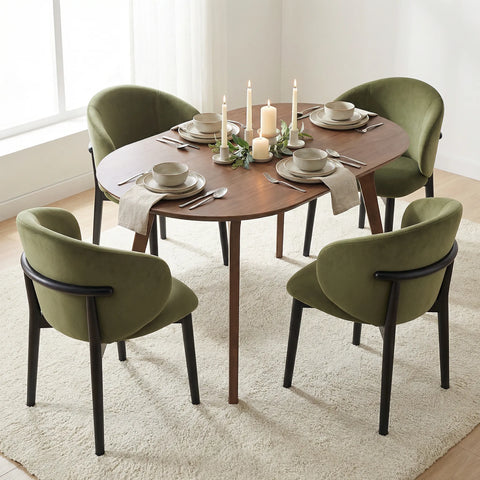 Clifton Olive Green Fabric Dining Chair