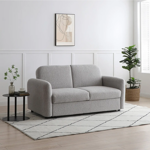 Cloud 2 Seater Sofa Bed in Natural Boucle Fabric