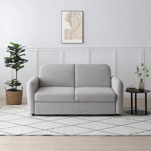 Cloud 2 Seater Sofa Bed in Natural Boucle Fabric