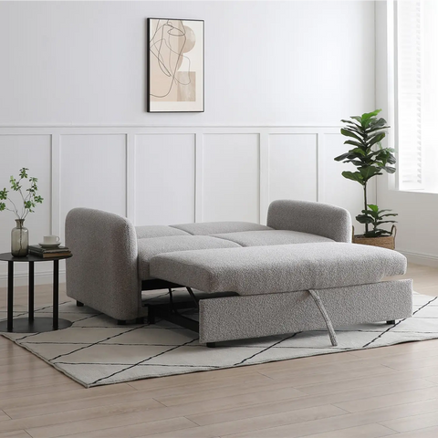Cloud 2 Seater Sofa Bed in Natural Boucle Fabric