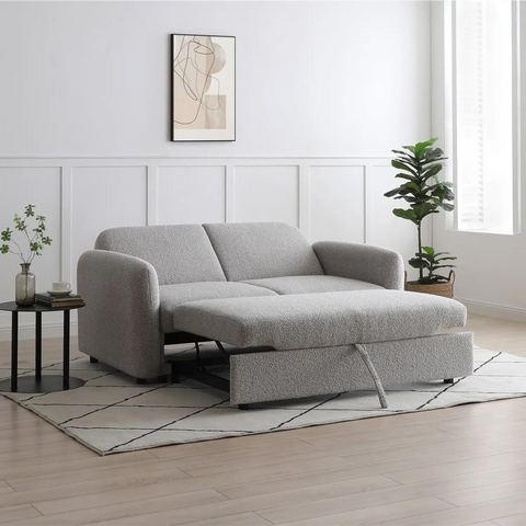 Cloud 2 Seater Sofa Bed in Natural Boucle Fabric