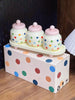 Colorful Polka Dot Ceramic Storage Jars - 280ml - Furnt