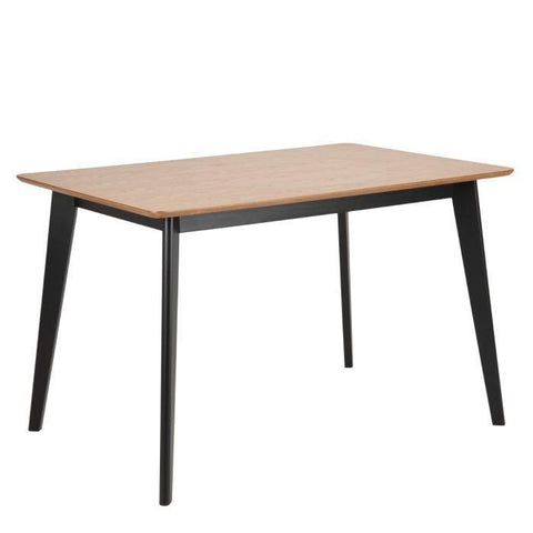 Dalton Oak & Black Dining Table - Furnt