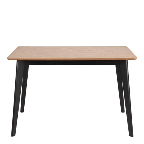 Dalton Oak & Black Dining Table - Furnt