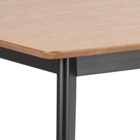 Dalton Oak & Black Dining Table - Furnt