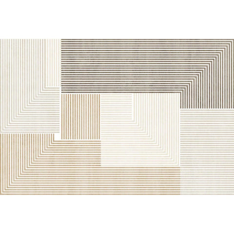 Darbis B Geometric Cream & Camel Area Rug - 160 x 200cm - Furnt