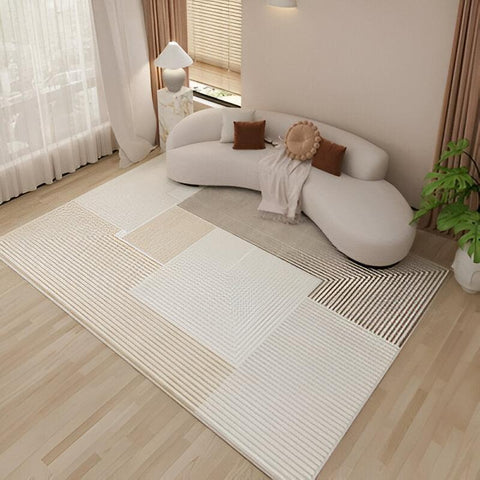 Darbis B Geometric Cream & Camel Area Rug - 160 x 200cm - Furnt