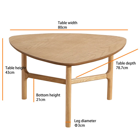 Dune Oak Triangle Wooden Coffee Table