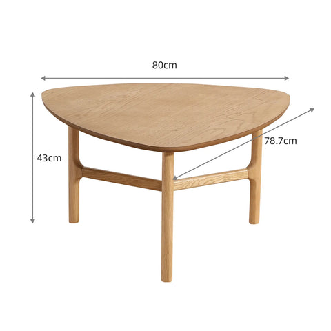 Dune Oak Effect Triangle Wooden Coffee Table