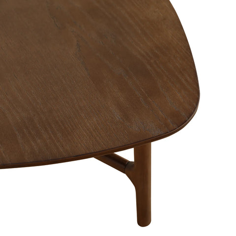 Dune Walnut Triangle Wooden Coffee Table