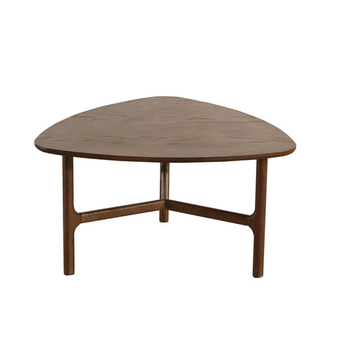 Dune Walnut Triangle Wooden Coffee Table