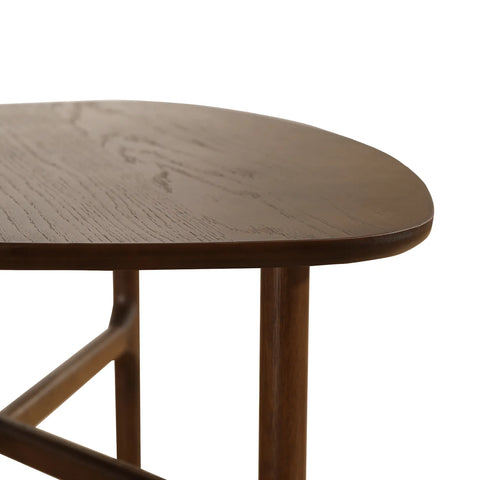 Dune Walnut Triangle Wooden Coffee Table