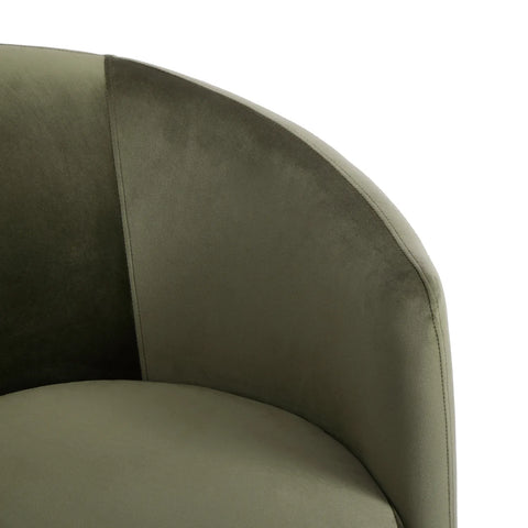 Dylan Velvet Olive Green Accent Chair