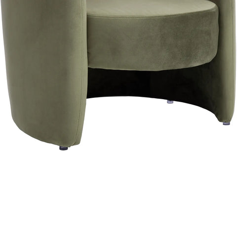 Dylan Velvet Olive Green Accent Chair
