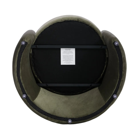 Dylan Velvet Olive Green Accent Chair