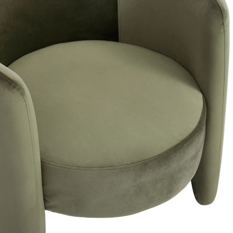 Dylan Velvet Olive Green Accent Chair
