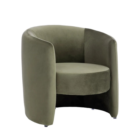 Dylan Velvet Olive Green Accent Chair