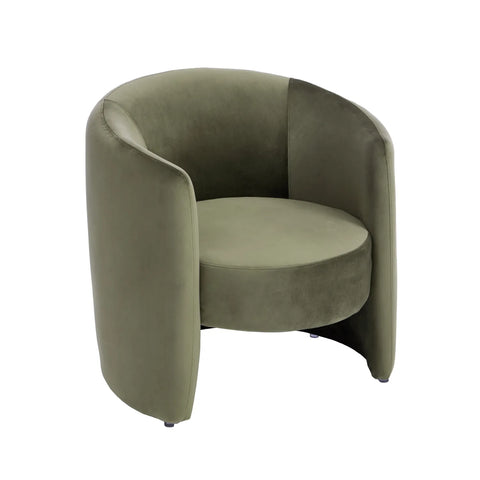 Dylan Velvet Olive Green Accent Chair