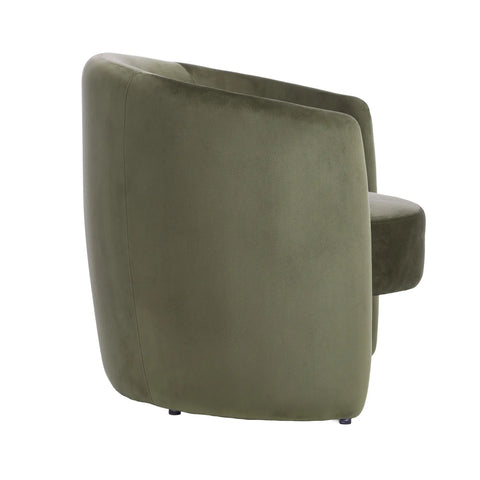 Dylan Velvet Olive Green Accent Chair