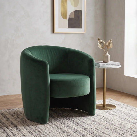 Dylan Velvet Dark Green Accent Chair
