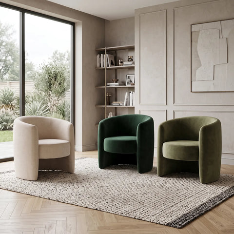 Dylan Velvet Dark Green Accent Chair