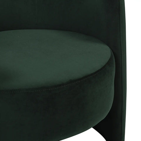 Dylan Velvet Dark Green Accent Chair