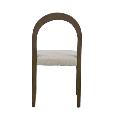 Elena Set of 2 Dining Chairs Silver Oak Frame | Oatmeal Effect Fabric